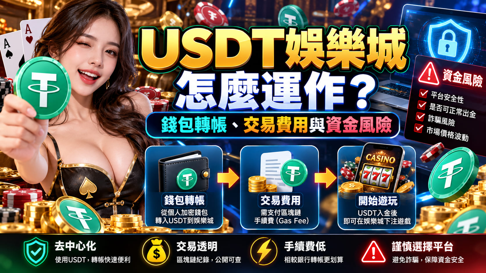 USDT娛樂城怎麼運作？錢包轉帳、交易費用與資金風險
